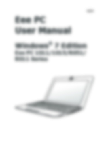 Eee PC 1015 Series