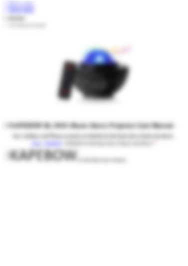 BL-XK01 Music Starry Projector