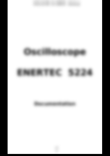 Enertec Oscilloscope 5224