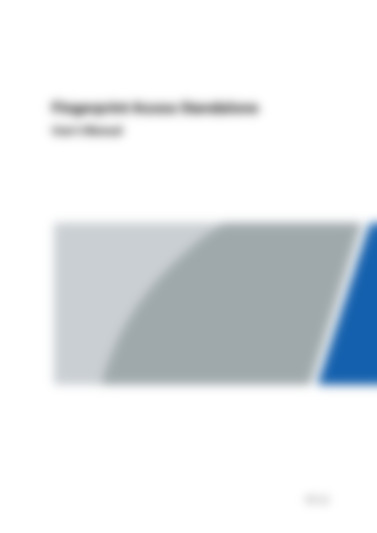 Fingerprint-Access-Standalone